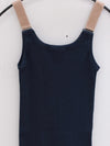 BASERANGE 25 Spring/Summer France Organic Cotton Contrast Color Vest Suspender Top BAS-TOSU-RC-SP25-AMPERA BLUE